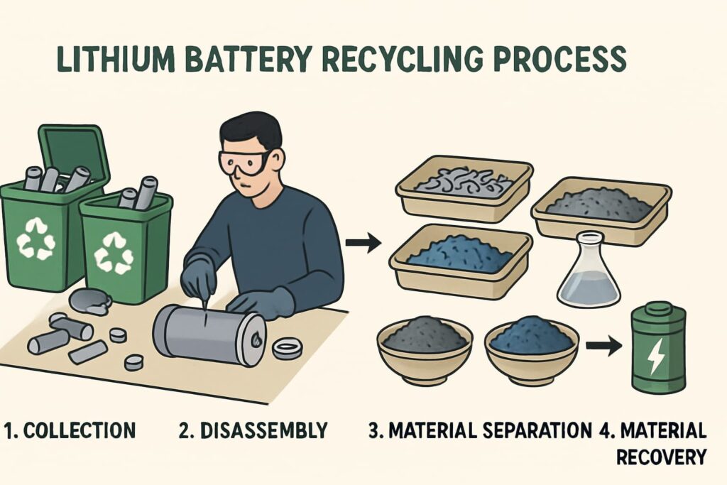Battery recycling process