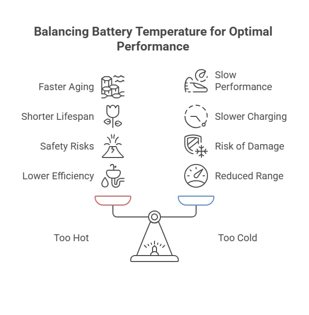 Balancing temperature for optimal battery performance