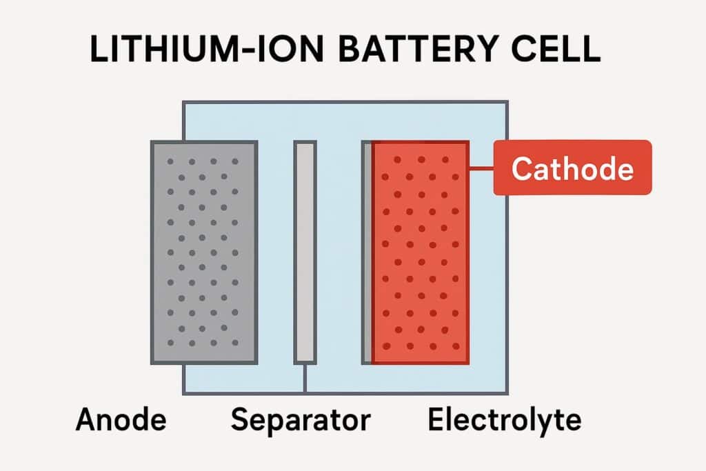 Battery structure cathode