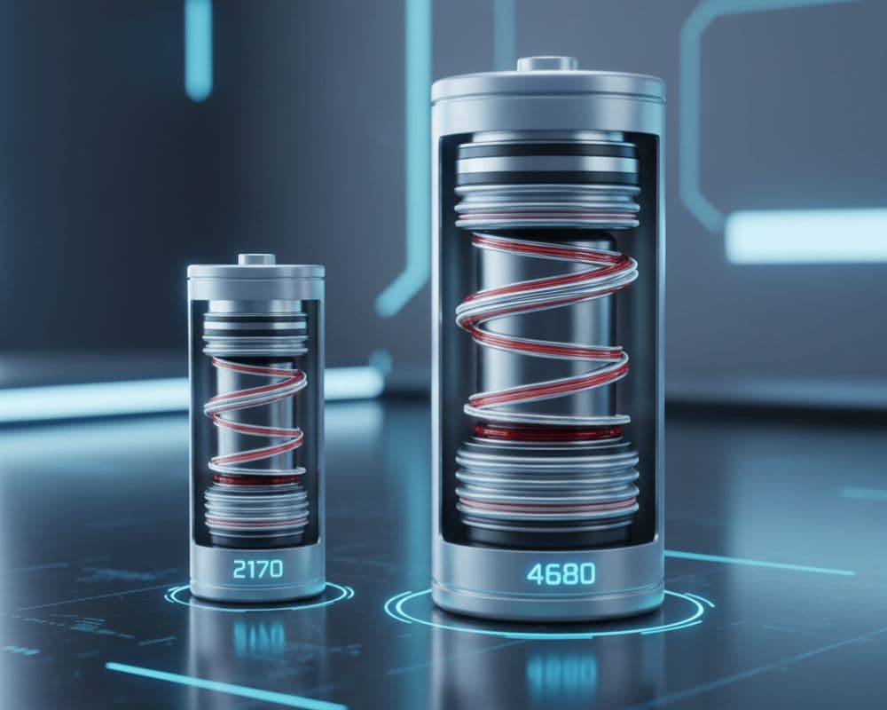 Tesla 2170 vs 4680 battery cells