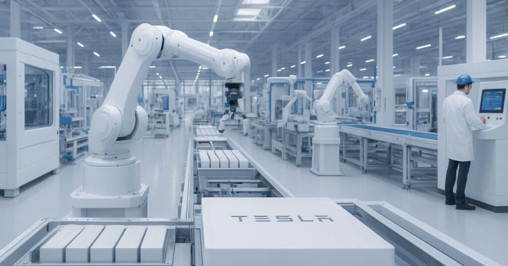 Tesla Gigafactory using dry electrode battery process