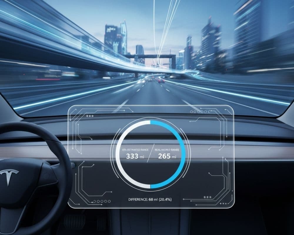 esla Model 3 real range compared with EPA battery rating