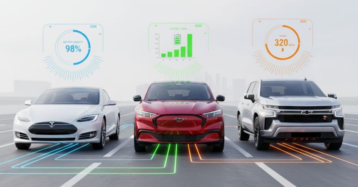EV battery longevity comparison for Tesla Ford Chevy