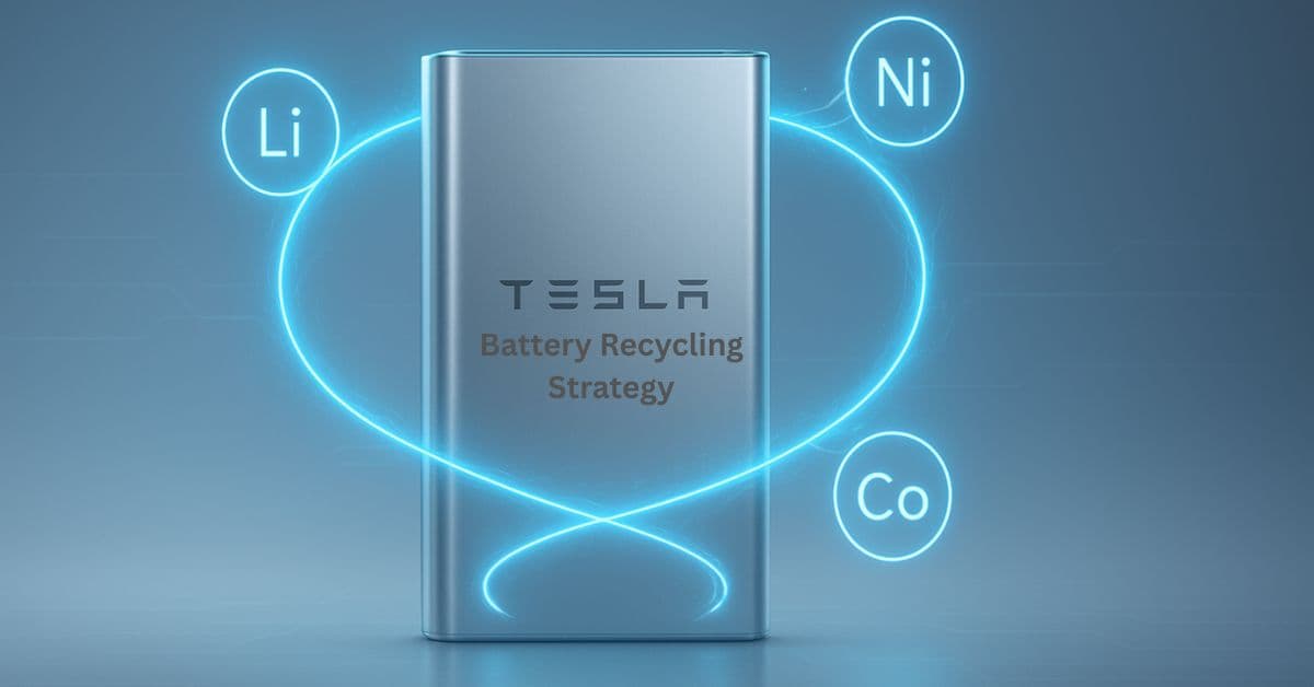 Tesla battery recycling process for sustainable electric vehicles technology